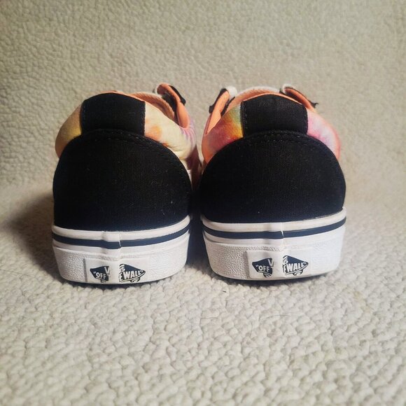 VANS Women's Ward Low Black/White/Multi (Salmon)Tie Dye Sneakers - Size .7.5 - Picture 4 of 9